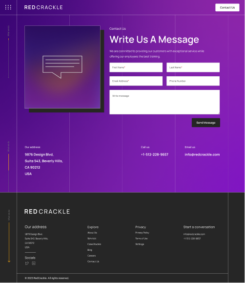Contact page