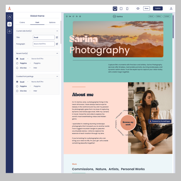 RocketPages Global Font