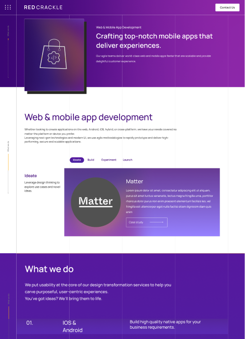 service page design