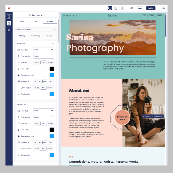 RocketPages Global Button
